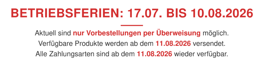 Betriebsferien Sommer 2026