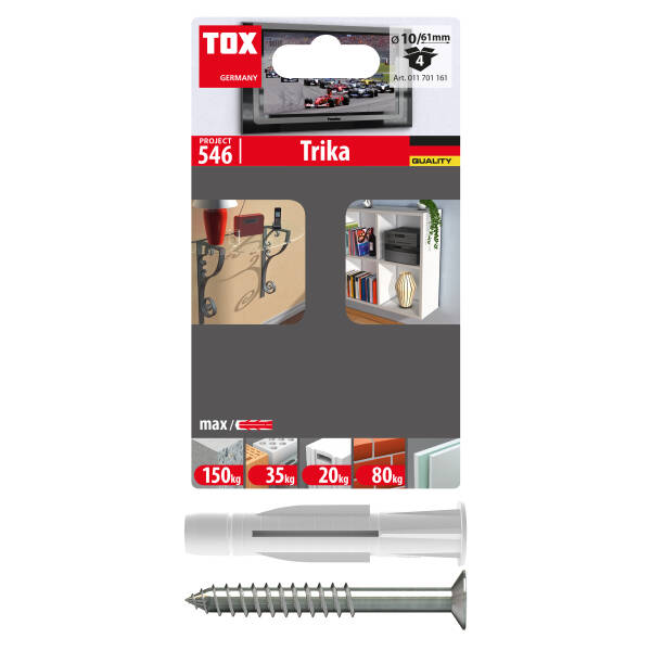 TOX Allzweckdübel Trika 10x61 mm + Schraube