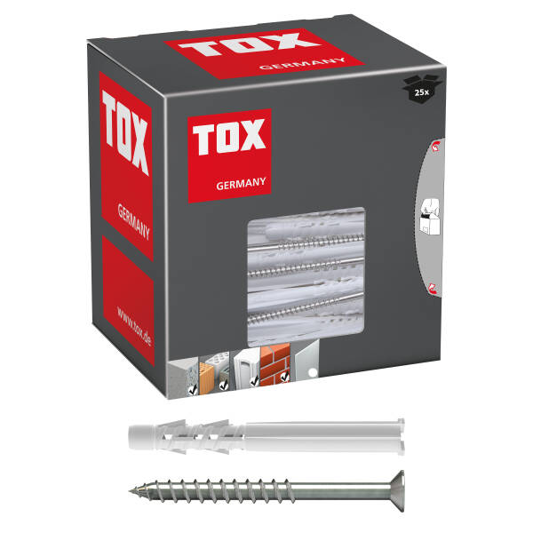 TOX Allzweck-Rahmendübel Tetrafix XL 8x80 mm + Schraube