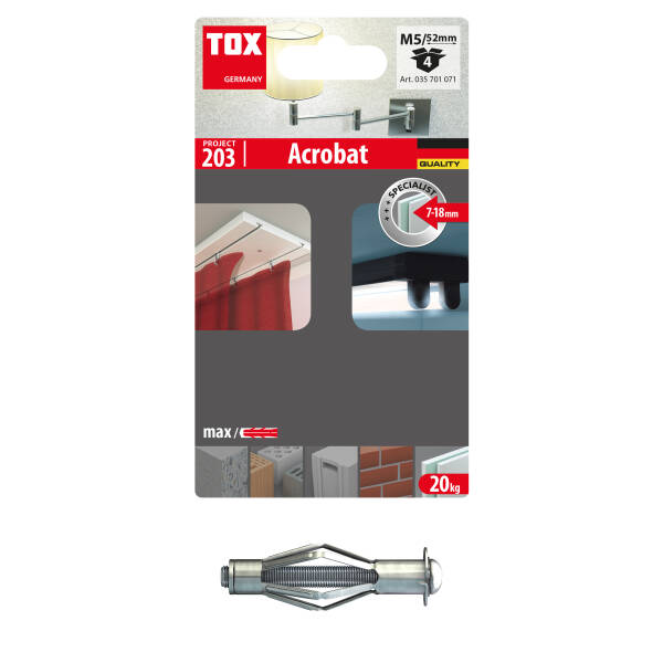 TOX Metall-Hohlraumdübel Acrobat M5x52 mm