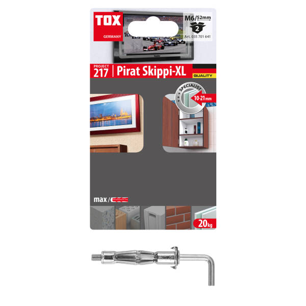 TOX Metall-Hakendübel Pirat Skippi-XL M6x52 mm
