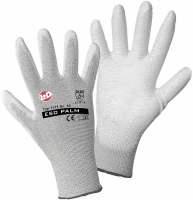 ESD-Handschuhe, Nylon/Carbon-PU, Größe 10