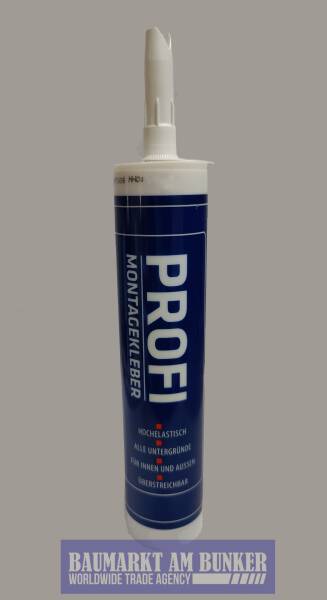 PROFI Montagekleber weiß 455g / 290 ml MS-Polymer Kleber