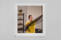 Befestigungsband für Fliegengitter aus Polyester semi-transparent 5,6 m