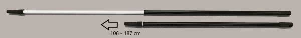 Aluminium Teleskopstange schwarz ausziehbar 106 - 187 cm