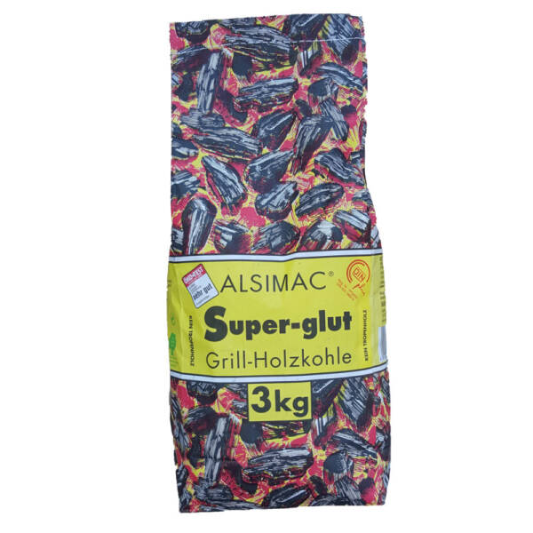 Super-glut Grillholzkohle Alsimac 3 kg
