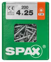 SPAX TRX Senkkopf WIROX 4x25 L 200 St