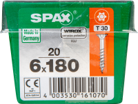 SPAX TRX Senkkopf WIROX 6x180 M-STK 20 St.