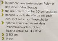 Xclou Frostschutz-Untersetzer Ø60cm Pflanzenuntersetzer Pflanzenkübel Winterschutz