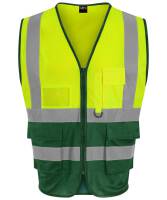 RX705 ProRTX High Visibility Executive waistcoat HV Yellow/ Paramedic Green Gr. 2XL