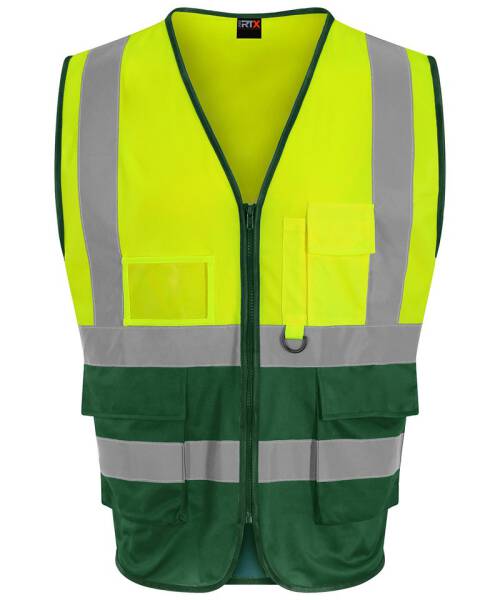 RX705 ProRTX High Visibility Executive waistcoat HV Yellow/ Paramedic Green Gr. S