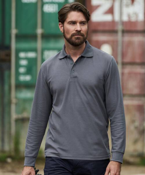 RX102 ProRTX Pro long sleeve polo Solid Grey Gr. 3XL