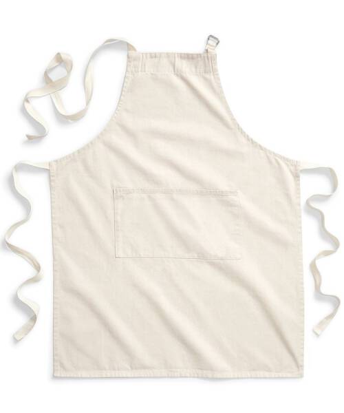 WM364 Westford Mill Fairtrade cotton adult craft apron Natural Gr. One Size