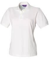 HB121 Henbury Womens classic cotton piqué polo shirt White Gr. L