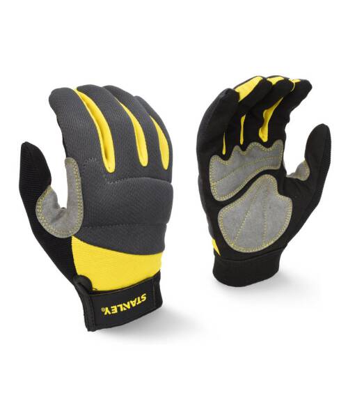 SY103 Stanley Workwear Stanley performance gloves Grey/Black/Yellow Gr. One Size