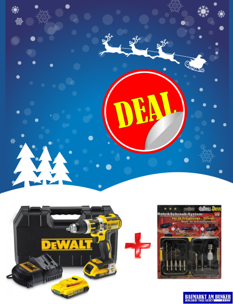 DeWALT 18,0 Volt XR Bohrschrauber + Drill & Drive Bohr- & Schraubsystem