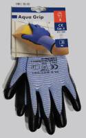 Nitril-Handschuhe Aqua Grip Gr.8 blau/schwarz