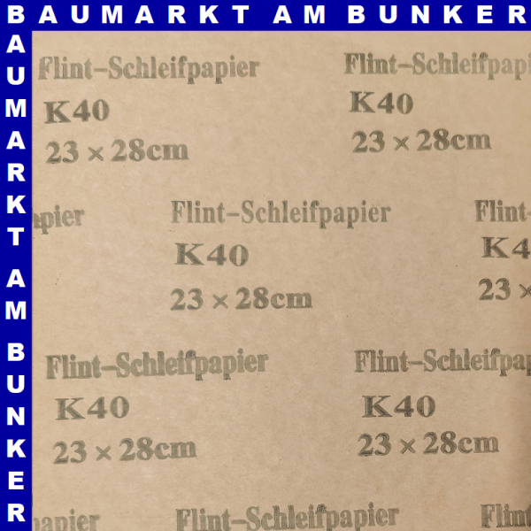 Flint-Schleifpapier K 40 230x280mm