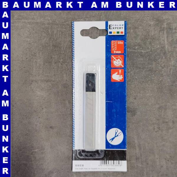 10 Abbrechklingen 9mm ca. 0,40mm im Koecher