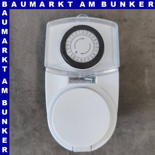 Elektromechanische Zeitschaltuhr Schuko 24 Std Tagesprogramm weiß