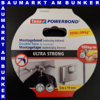 tesa Powerbond Montageband Ultra Strong 19 mm 5 m