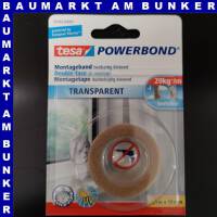 tesa Powerbond Montageband Transparent 19 mm 1,5 m