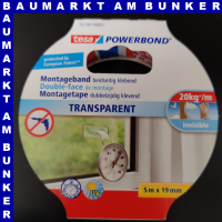 tesa Montageband Powerbond 19 mm 5 m Transparent