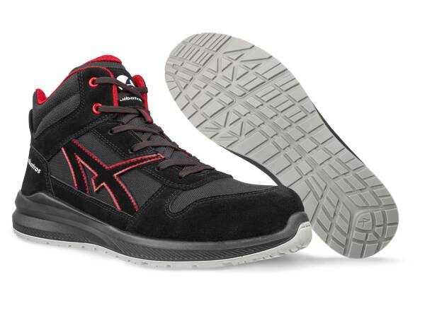 ALBATROS Sicherheitsschuhe S3 CLIFTON MID schwarz/rot GR 43