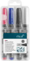 Pica Classic Permanent Marker in 4 Farben