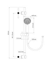 Duschstangenset 60 cm aquaSu Basic Brauseset 877 Chrom