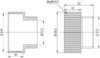 Reduzierstück 3/4" Innengewinde 1/2"...