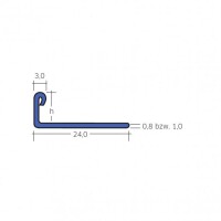 Fliesen-Abschlussschiene Edelstahl 8mm 2,5m