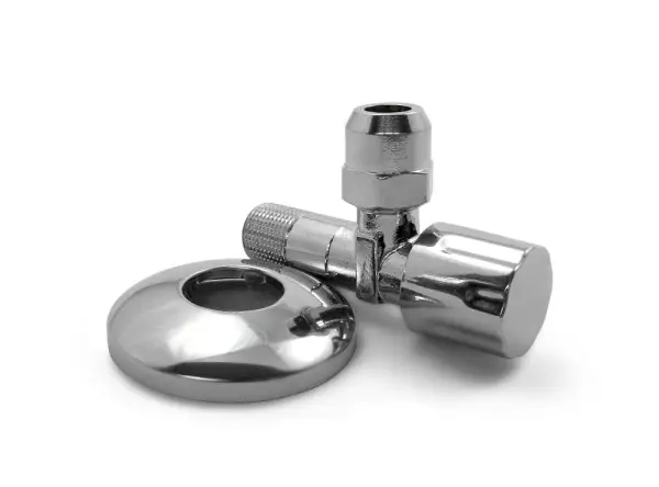 Eckventil 3/8" x 10 mm PA-IX692/IA mit Schubrosette MS-chrom-poliert