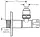 Eckventil 3/8" x 10 mm PA-IX692/IA mit Schubrosette MS-chrom-poliert