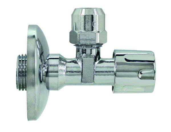 Eckventil 1/2" x 10 mm PA-IX692/IA Messing verchromt m.Schubrosette