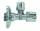 Eckventil 1/2" x 10 mm PA-IX692/IA Messing verchromt m.Schubrosette