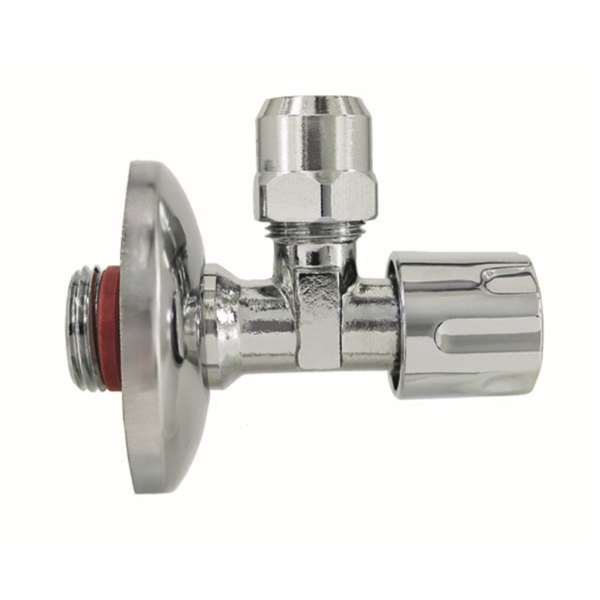 Eckventil 1/2" x 10 mm  selbstdichtend PA-IX692/IA m.Schubrosette MS-chrom-polie