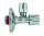 Eckventil 1/2" x 10 mm  selbstdichtend PA-IX692/IA m.Schubrosette MS-chrom-polie