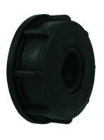IBC Adapter Fassdeckel schwarz mit IG u. O-Ring, S60x6 x...