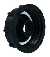 IBC Adapter Fassdeckel schwarz mit IG u. O-Ring, S60x6 x...