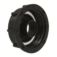 IBC Adapter Fassdeckel schwarz mit IG u. O-Ring S60x6 x...