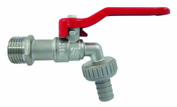 Kugelauslaufventil  1/2" mit Schlauchverschraubung