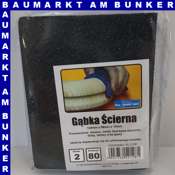 Schleifschwamm 124 x 98 x 12 mm P 80 gr