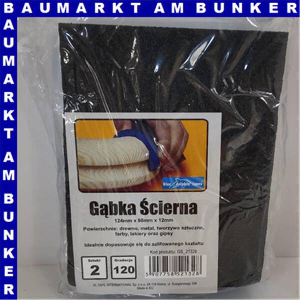 Schleifschwamm 124 x 98 x 12 mm P 120 gr