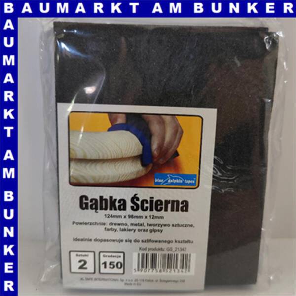 Schleifschwamm 124 x 98 x 12 mm P 150 gr