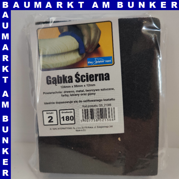 Schleifschwamm 124 x 98 x 12 mm P 180 gr
