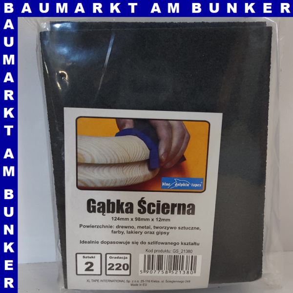 Schleifschwamm 124 x 98 x 12 mm P 220 gr