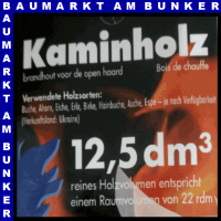 Kaminholz Brennholz im Netz 12,5 dm³