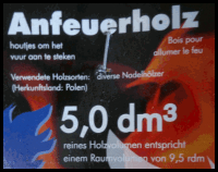 Anfeuerholz im Netz 5,0 dm³
