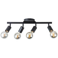 Tiffany Strahlerrohr 4flg schwarz matt